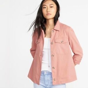Old Navy Women's Pink Utility Chore Lightweight Jacket Size Medium